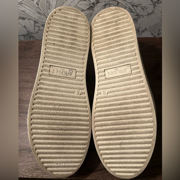 J/SLIDES Hilton White and Gold Platform Sneakers - Women’s Size 8 - Picture 11 of 14